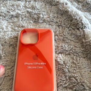Apple iPhone 15 Pro Max Silicone Case - guava color